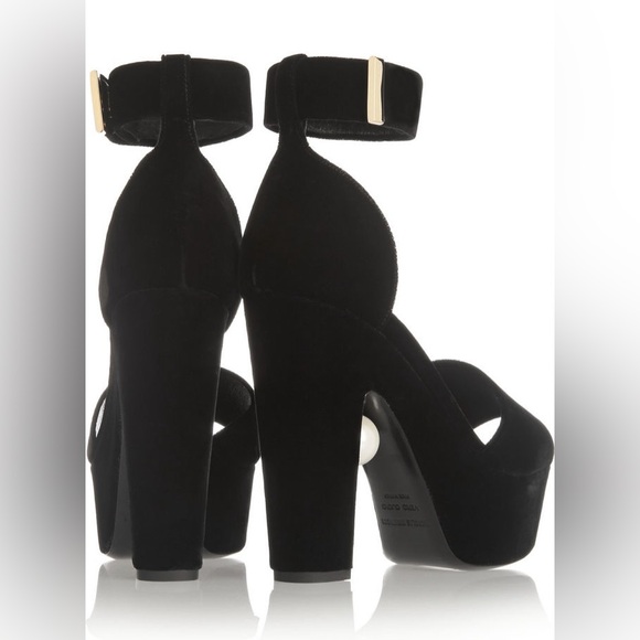 Nicholas Kirkwood Hidden Pearl Platform Suede Sandals - Picture 3 of 16